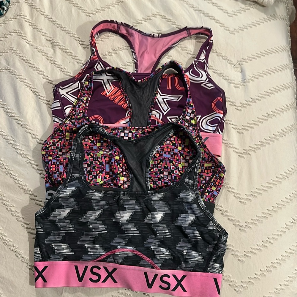 Victoria’s Secret Light support compression racerback sport bras BUNDLE (medium)